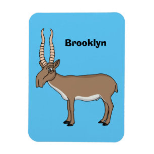 Saiga antelope Cartoon Illustration Magnet