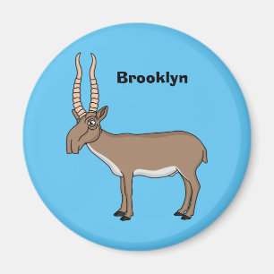 Saiga antelope Cartoon Illustration Magnet