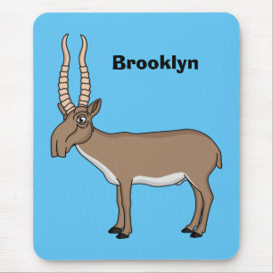 Saiga antelope Cartoon Illustration Mousepad