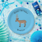 Saiga antelope Cartoon Illustration Pappteller (Party)