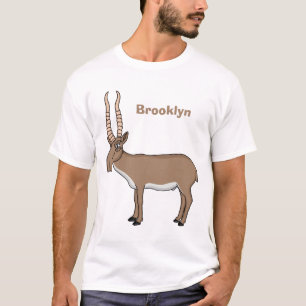 Saiga antelope Cartoon Illustration T-Shirt
