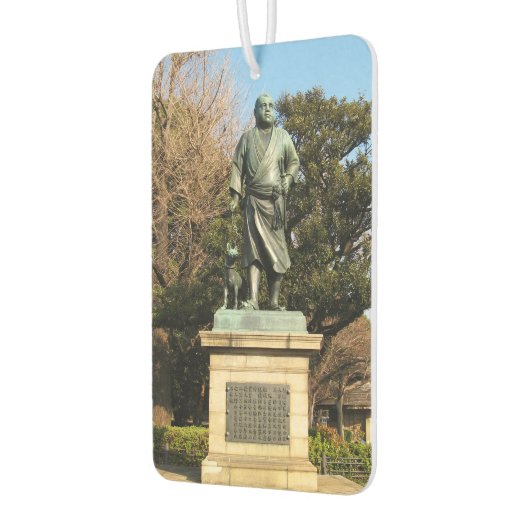 Saigo Takamori (The Last Samurai) & Hunde Statue Autolufterfrischer (Links)