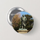 Saigo Takamori (The Last Samurai) & Hunde Statue Button (Vorne & Hinten)