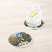 Saigo Takamori (The Last Samurai) & Hunde Statue Getränkeuntersetzer (Seite)