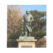 Saigo Takamori (The Last Samurai) & Hunde Statue Notizblock (Vorderseite)