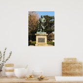 Saigo Takamori (The Last Samurai) & Hunde Statue Poster (Küche)