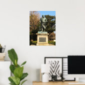 Saigo Takamori (The Last Samurai) & Hunde Statue Poster (Heimbüro)