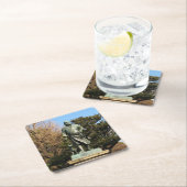 Saigo Takamori (The Last Samurai) & Hunde Statue Rechteckiger Pappuntersetzer (Vor Ort)