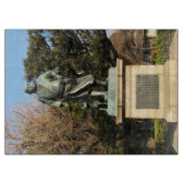 Saigo Takamori (The Last Samurai) & Hunde Statue Schneidebrett (Vorderseite)