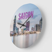 Saigon (Ho Chi Minh City) HCMC Vietnam Souvenir Bu Große Wanduhr (Winkel)