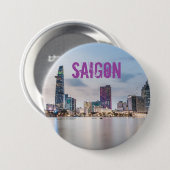 Saigon (Ho Chi Minh City) HCMC Vietnam Souvenir Button (Vorne & Hinten)