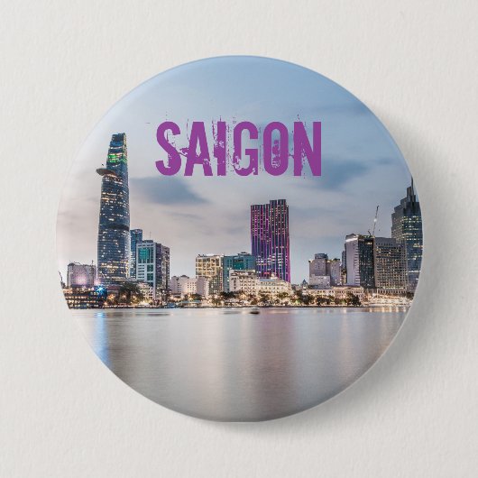 Saigon (Ho Chi Minh City) HCMC Vietnam Souvenir Button (Vorderseite)