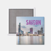 Saigon (Ho Chi Minh City) HCMC Vietnam Souvenir Magnet (Vorderseite/Rückseite)
