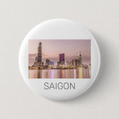Saigon Ho Chi Minh City HCMC Vietnam Sunset Button (Vorderseite)