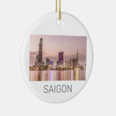 Saigon Ho Chi Minh City HCMC Vietnam Sunset Keramik Ornament (Rechts)