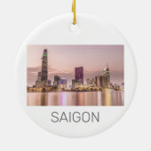 Saigon Ho Chi Minh City HCMC Vietnam Sunset Keramik Ornament (Hinten)