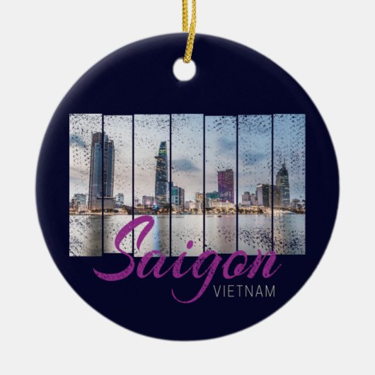 Saigon (Ho-Chi-Minh-Stadt) HCMC Vietnam Souvenir Keramik Ornament (Vorne)