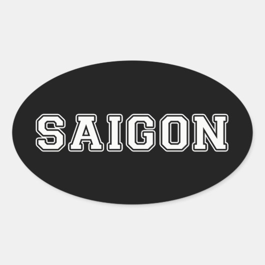 Saigon Ovaler Aufkleber (Vorderseite)