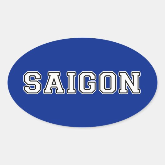 Saigon Ovaler Aufkleber (Vorderseite)