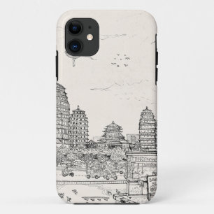 Saigon Pagoda Vietnam Stadtrandpfeifen Tinte zeich Case-Mate iPhone Hülle