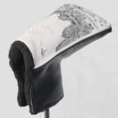 Saigon Pagoda Vietnam Stadtrandpfeifen Tinte zeich Golf Headcover (3/4 Vorderseite)