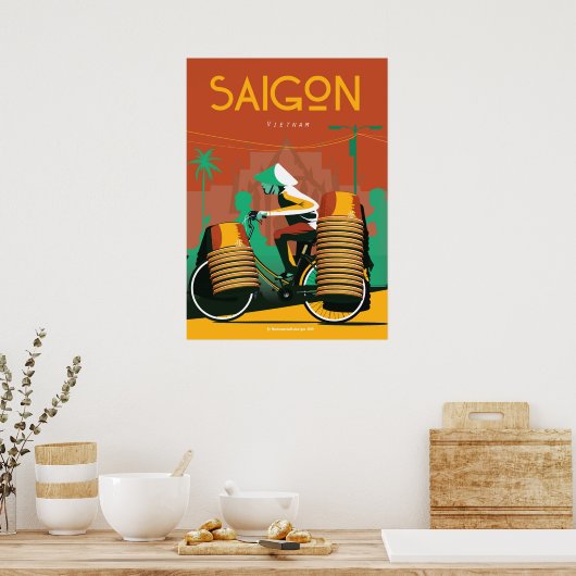 Saigon Reiseplakat vietnam Poster (Küche)