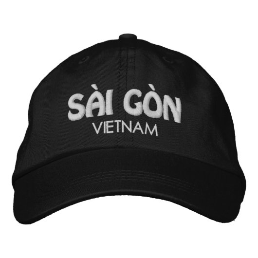 Saigon, Vietnam Bestickte Baseballkappe (Vorderseite)