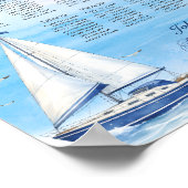 Sail Away Abschiedsparty Sitzplan Poster (Ecke)