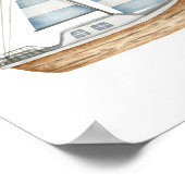 Sail Away Blue Poster (Ecke)