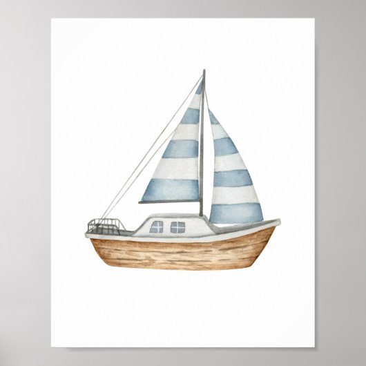 Sail Away Blue Poster (Vorne)