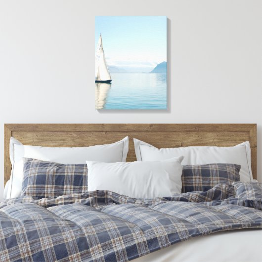 Sail Away Canvas Print Leinwanddruck (Insitu (Schlafzimmer))