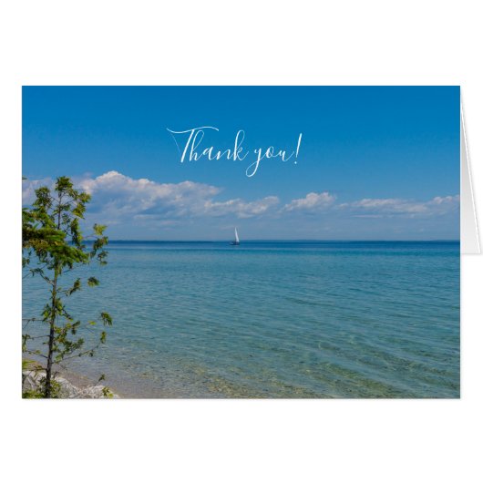 Sail Away Danke Karte (Vorderseite (Horizontal))