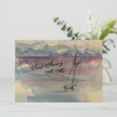 Sail Away Flat Danke Karte (Stehend Vorderseite)