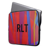 Sail Away Mit Monogramm Laptopschutzhülle (Vorderseite Links)