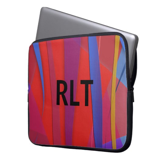 Sail Away Mit Monogramm Laptopschutzhülle (Vorderseite Links)