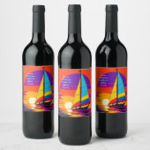 Sail Away Retirement Graphic Weinetikett (Flaschen)