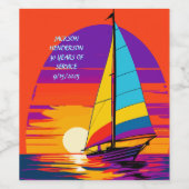 Sail Away Retirement Graphic Weinetikett (Einzelnes Label)