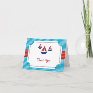 Sail Boat Card Thank You Card or Note Card Dankeskarte