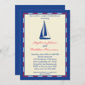 Sail Boat Couple's Bridal Dusche Einladung (Vorne/Hinten)