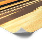 Sail boat over the sunrise poster (Ecke)