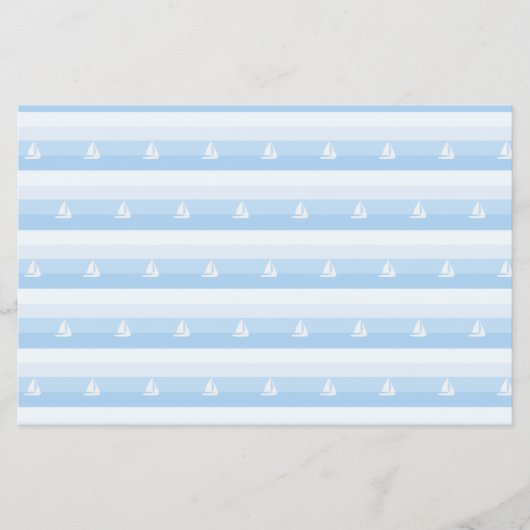 Sail Boat Stripes Scrap Booking Paper Flyer (Vorne)