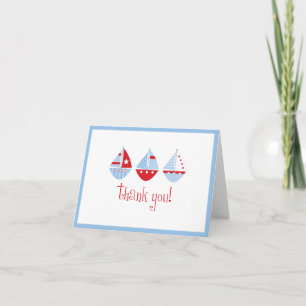 Sail Boat Thank You Dankeskarte