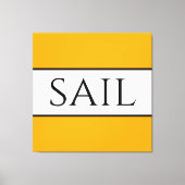 SAIL Bright Golden Yellow White Summer Streifen Leinwanddruck (Vorderseite)