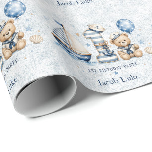 Sail-ebrate Erster Geburtstag auf See Geschenkpapier