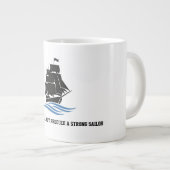 Sail Forward – Stay Strong, Keep Moving Motivation Jumbo-Tasse (Vorderseite Rechts)