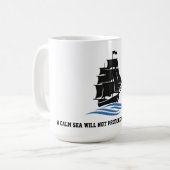 Sail Forward – Stay Strong, Keep Moving Motivation Kaffeetasse (Vorderseite Links)