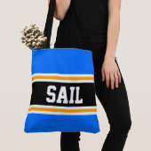 SAIL Fun Athletic Bright Blue Black Yellow Stripes Tasche (Von Nahem)