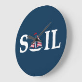 Sail Große Wanduhr (Winkel)