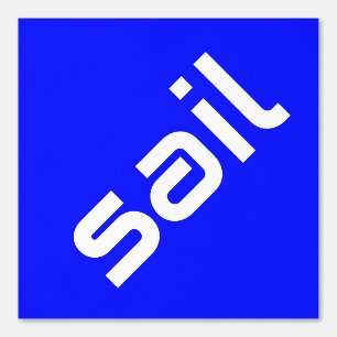 SAIL Moderner weißer Text hellblau Hintergrund Tapete