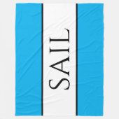 SAIL Nautical Azure White Summer Streifen Fleecedecke (Vorderseite)